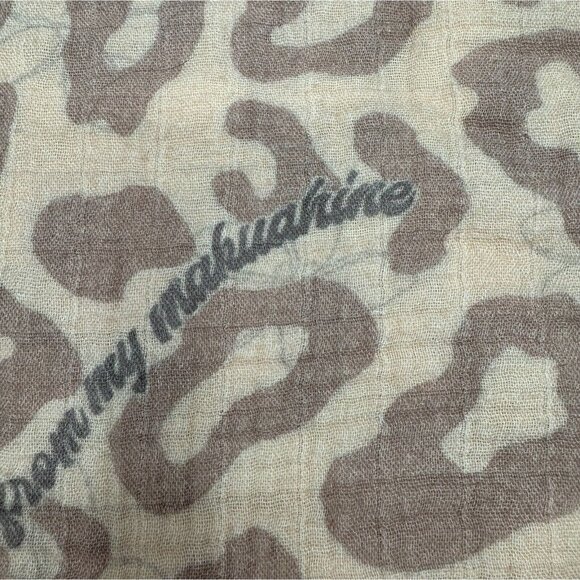 Muslin Swaddle Blanket I GOT IT FROM MY MAKUAHINE Leopard Plumeria Print 43 x 44 - Picture 3 of 4